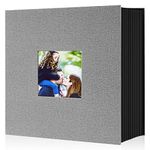 Ywlake Photo Album 4x6 600 Pockets Photos, Linen Cover Large Picture Albums Holds 600 Horizontal and Vertical Photos Grey