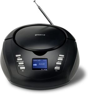 Groov-e DAB Boombox Radio – Black Portable Stereo