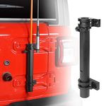 Hooke Road JL Wrangler Antenna Mount & Tailgate Hinge Mount Single Flag Compatible with Jeep JL Wrangler 2018 2019 2020 2021 2022 2023
