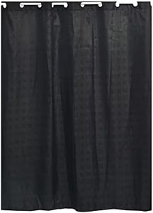 Create a Warm and Inviting Bathroom Retreat with a Modern Clip-On Shower Curtain - 79"L x 71" W - Black -Showcasing a Mesmerizing Cubic Pattern - an Elegant, Stylish, and Cozy Bathroom Haven