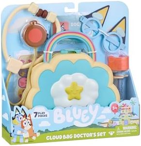 BLUEY Cloud Bag Doctor's Set, Doctor Check Up Set, Toy Doctor's Playset with 7 Play Pieces, Multicolor (13095)