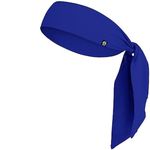 BISMAADH Polyester Sweat Wicking Tie Headband - Bandana Headband - Sports, Running, Football, Workout Sweat Headband for Men - Pirate Bandana,Blue