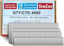 SimCos 18 Gauge Brad Nails 4 Sizes 