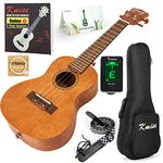 Kmise Concert Ukulele Kit 23 inch Mahogany Wood Ukelele for Beginner With Starter Pack (Gig Bag Tuner Strap String Instruction Booklet)