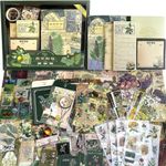 RANUR Vintage Aesthetic Scrapbook Kit with Stickers, Art Bullet Junk Journal Kit with Journaling or Scrapbooking Supplies Journal Planners Paper Stickers Craft Notebook Collage (Botanical)