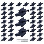 LPET 250PCS Hidden Fasteners Deck Fastener Clip Universal Nylon Clips Decking Fasteners Preloaded T Clips for Installing Composite Deck Boards