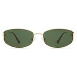 Appassal Retro Oval Sunglasses For Women Men Hexagonal Rectangle Metal Frame Sun Glasses AP3625,Gold/Green