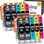 Smart Ink Compatible Ink Cartridge Replacement for HP 364 XL 364XL 10 Multipack (4BK & 2C/M/Y) for HP Photosmart 5520 5510 6520 7510 7520 5524 6510 5515 B210 C6380 DeskJet 3520 3070A OfficeJet 4620