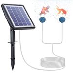 PChero Solar Oxygenator Air Pump for Pond, 2200mAh Solar Powered Oxygen Aerator Water Pump with Bubble Stones for Pool Aquarium Hydroponics Fish Tank Water Fountain Garden