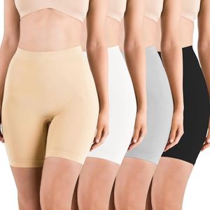 LALESTE Anti Chafing Slip Shorts for Women Under Dress Smooth Seamless Boxer Briefs Long Leg Boyshorts Underwear, B2110ss-6, Medium