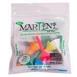 Martini Golf Tees 2" Durable Plastic Tees (6-Pack), Assorted Colors