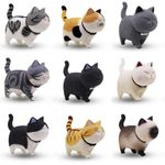 HOINCO 9 PCS Cute Miniature Cats Landscape Lovely Cats Figurines Fairy Home Garden Animals Kitten Adorable Cupcake Christmas Birthday Gift for Home Garden Decor Ornament Supplies