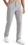 Libin Mens Golf Pants Slim Fit Stretch Work Dress Pants 30" Quick Dry Lightweight Casual Business Comfort Water Resistant, Light Grey, 32W x 30L