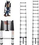 Telescoping Ladder Aluminum Extension Ladder 16FT Portable Telescopic Ladder Multi-Purpose Lightweight Folding Ladder - Anti-slip Collapsible Ladder Attic Rv Ladder for Home Outdoor 330lb Capacity