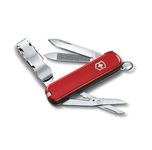 Victorinox Swiss Army Knife - NailClip Wood 580-8 Functions Elegant Nail Care Multi-Tool for on The go- Red, 65 mm, Small (0.6463)