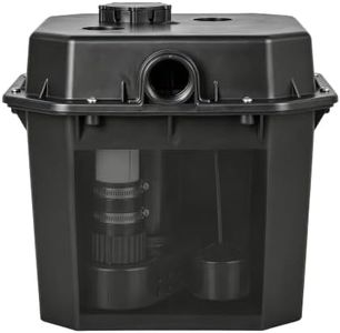 Under-Sink Utility Sink Pump System, 1/3HP, 2900 GPH, 25 ft H, 6 Gal Basin