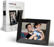 Nixplay 8 inch Touch Screen Digital Picture Frame with WiFi (W08K) - Black-Gold - Share Photos and Videos Instantly via Email or App - Preload Content
