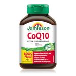 Jamieson CoQ10 250 mg, Coenzyme Q10, Extra Strength, Supports Heart Health, and Helps Prevent Migraines. Non-GMO, Gluten-Free, 45 Softgels, Proudly Canadian