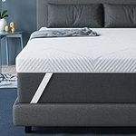 BedStory Memory Foam Mattress Topper Queen, 3 Inch Gel Bamboo Charcoal Infused Cooling Foam Mattress Topper, Medium Firm Surmatelas Queen, Bed Topper Pad for Pressure Relief with Removable Cover