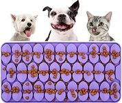 KIKNIN Snuffle Mat for Dogs, Premium Silicone Dog Food Mat Slow Feeder, Silicone Snuffle Mat for Slow Eating,Training Smell,Encourages Natural Foraging Skill,Interactive Feed Game Toy(Purple/Medium)