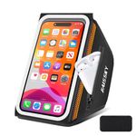 Running Armband with AirPods Bag, Running Phone Holder for iPhone 15 14 13 12 11 Pro Max Plus, Samsung S24 S23 S22 S21 [Up to 6.9 Inch], Gym Workouts Sports Arm Band with Card Holder