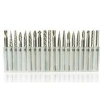 DIY Crafts Pack Of 1 Set, Design No # 13, 20Pcs Tungsten Carbide Rotary Burrs Set for Dremel Accessories Milling Cutter Drill Bit Engraving Bi (Pack Of 1 Set, Design No # 13)