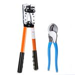 Yangoutool Battery Cable Lug Crimper Tool 6-50mm², Wire Crimping Tool, Pliers for Crimping Wire Cable with Cable Cutter for 10,8,6,4,2 and 1/0 AWG Wire Cable Cutting and Stripping