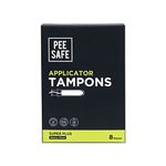 Pee Safe Applicator Tampons For Heavy flow 8 Pieces | Easy to use | Leak Proof | Ultra Soft & Comfortable | Highly Absorbent | BPA Free | FDA Approved