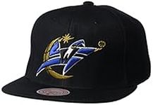 Mitchell & Ness Washington Wizards Core Basic Snapback Hat Adjustable Cap HWC - Black, Black, One size