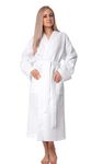 BAGNO MILANO Women's Robes, Waffle Robes For Women, Turkish Cotton Bathrobes For Women, White, Large-X-Large