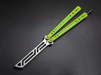 Folding Stainless Steel Flip Player G10 Handle Bearings Practice Training Tool