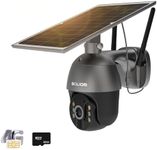 SOLIOM S600 3G/4G LTE Outdoor Solar Powered Cellular Security Camera Wireless,Pan Tilt 360°View Spotlight,1080p Night Vision,2 Way Talk,PIR Motion Sensor,No WiFi-Euro Version