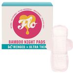 FLO Bamboo Pads with Wings, Feminine Period Care, Organic, Plant-Based, Sanitary Towels for Women - 40 Night Pads Mini Megapack