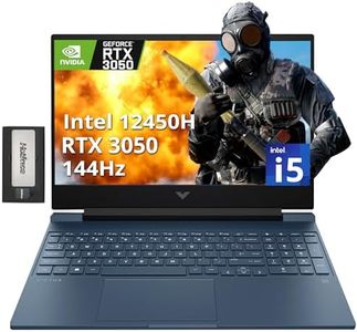 HP Victus 15.6" FHD 144Hz Gaming Laptop, Intel i5-12450H, 64GB RAM, 2TB PCIe SSD, NVIDIA GeForce RTX 3050, Backlit Keyboard, FHD Camera, Wi-Fi 6, Win 11 Pro, Blue, 256GB Docking Station Set