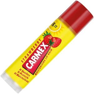 Carmex Strawberry Moisturising Lip Balm Stick for Soft, Protected Lips with SPF 15 (4.25 gm - Pack of 1)