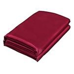 Homiest Burgundy Satin Flat Sheet Queen Flat Sheet Only, Queen Top Sheet Silky Bedding Flat Sheet for Queen Mattress, Luxury & Ultra Soft Flat Bed Sheet Single Flat Sheets Sold Separately