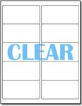 Crystal Clear Labels 4" x 2" - 10 Sheets / 100 Labels