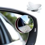 CUNCUI 2pcs Blind Spot Mirrors, 360 Degree Adjustabe HD Glass, 2" Round HD Glass Convex Rear View Mirror, for any Car, Van, Suv and Trucks.