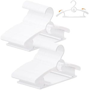 100 Pack Baby Hangers, 11"-14" Adjustable Infant Hangers, Non-Slip Kids Hanger, Space Saving Plastic Hanger for Girl Boy Toddler Kids Child (White)