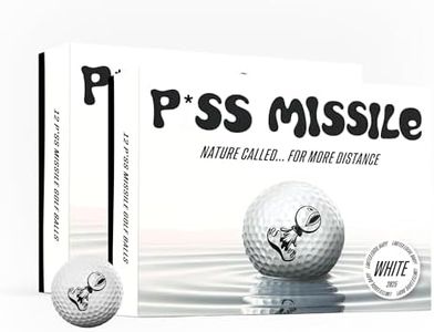 P*ss M*ssile Limited Edition White Distance Golf Balls, 2 Dozen - 4-Layer Design: Surlyn Cover and High-Compression Core - Lower Spin & Ideal Trajectory for Longer, Straighter Shots