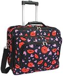 World Traveler Rolling 17-inch Laptop Briefcase Computer Case, Lips and Hearts, One Size, Rolling 17-inch Laptop Briefcase Computer Case