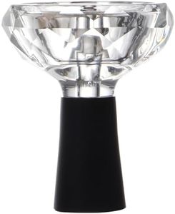 AGSDGAWD Hookah Bowl Phunnel Diamond-Shaped Glass Shisha Bowl Large Size, High-Temperature Resistant for Heat Management Systems Elevate Your Shisha Experience (Color : Black)