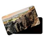 dhcrafts Rectangular Rubber Fridge Magnet/Magnetic Card Multicolor Maharashtra Kailasa Temple Design Pack of 1 (8.6cm x 5.4cm)