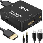 JUEJUEZI HDMI Audio Extractor, 4K HDMI to HDMI Splitter 3.5mm AUX Audio 1080P, Compatable for TV, PC, PS3/4/5, Player, Projector, Sound System, Xbox, Switch, with USB Charge Cable