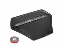 MIZZEO Car Decorative Air Flow Intake Hood Scoop Vent Turbo Bonnet Cover Model - V030 (Bright Black) with Self Adhesive Design Compatible with Toyota Fortuner (Type-II) 2016-2020