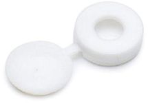 Merriway® BH01144 (50 Pcs) White Plastic Screw Cup and Covers to Fit No. 6 & No. 8 Screws - Pack of 50 Pieces