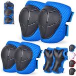 Banzk Kids/Youth Knee Pads and Elbow Pads Set with Wrist Guard 3 in 1 Kids Protective Gear Set for Kids 3-14 Years for Skateboard Roller Skating Skiing Rollerblading Cycling BMX Biking Running Scooter