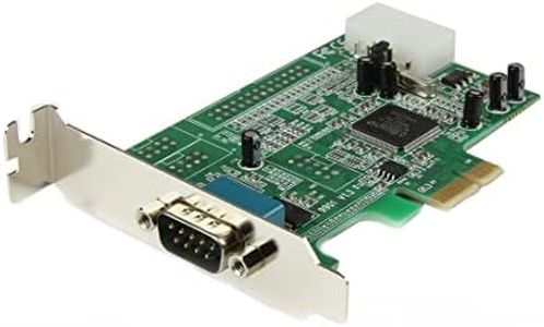 StarTech.com 1-port PCI Express RS232 Serial Adapter Card - PCIe RS232 Serial Host Controller Card - PCIe to Serial DB9 - 16550 UART - Low Profile Expansion Card - Windows & Linux (PEX1S553LP)