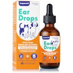 Kopmath Dog Ear Drops, Dog Ear Cleaner, Pet Ear Cleaning, Natural Solution for Dogs and Cats,60ml with Dropper