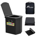 Upgrade XL Portable Toilet for Adults, Extra Large Portable Travel Floding Toilet, Camping Tall Toilets with Lid for Adults and Kids Compact Potty for Car,Hiking,Beach and Camping